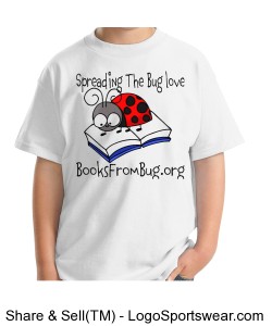 BooksFromBug Jerzees 5.3 oz. Youth Spun Polyester Crewneck T-Shirt Design Zoom